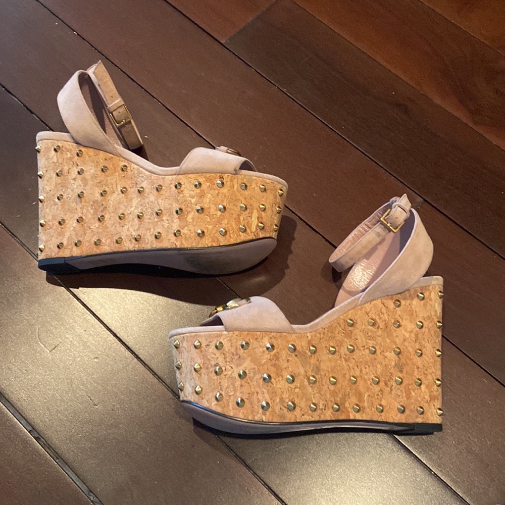 Original Gucci studded platform sandals